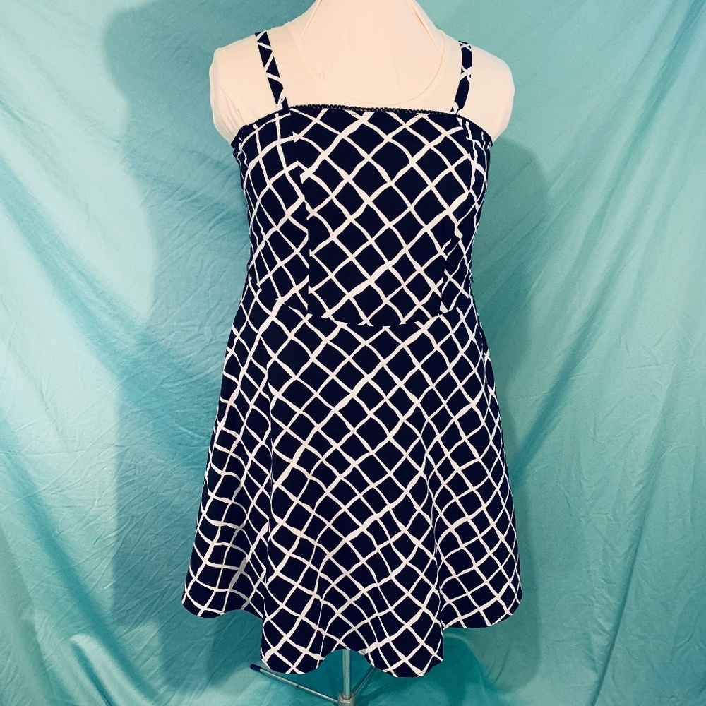Black and White Rockabilly Dress 1x